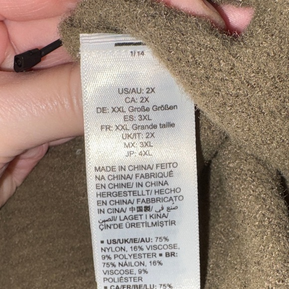 The Drop Women’s 2X Olive Green Sweater Lounge Set - Picture 10 of 11